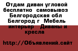 Отдам диван угловой, бесплатно, самовывоз - Белгородская обл., Белгород г. Мебель, интерьер » Диваны и кресла   